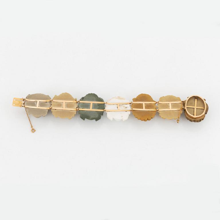 A lava cameo bracelet.
