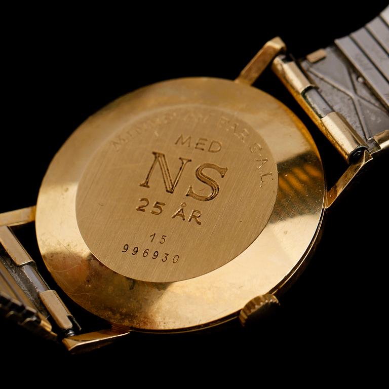 ARMBANDSUR, 18 k guld, Longines, 1900-talets andra hälft.