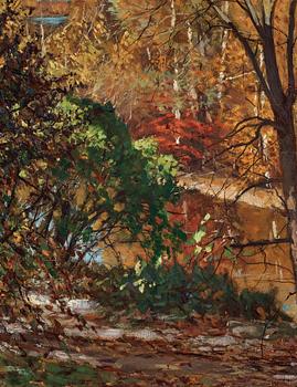Axel Fahlcrantz, Autumn landscape, Engelsberg.