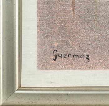 ABDELKADER GUERMAZ, diptyk, oljor på duk, signerade och daterade Paris -65.
