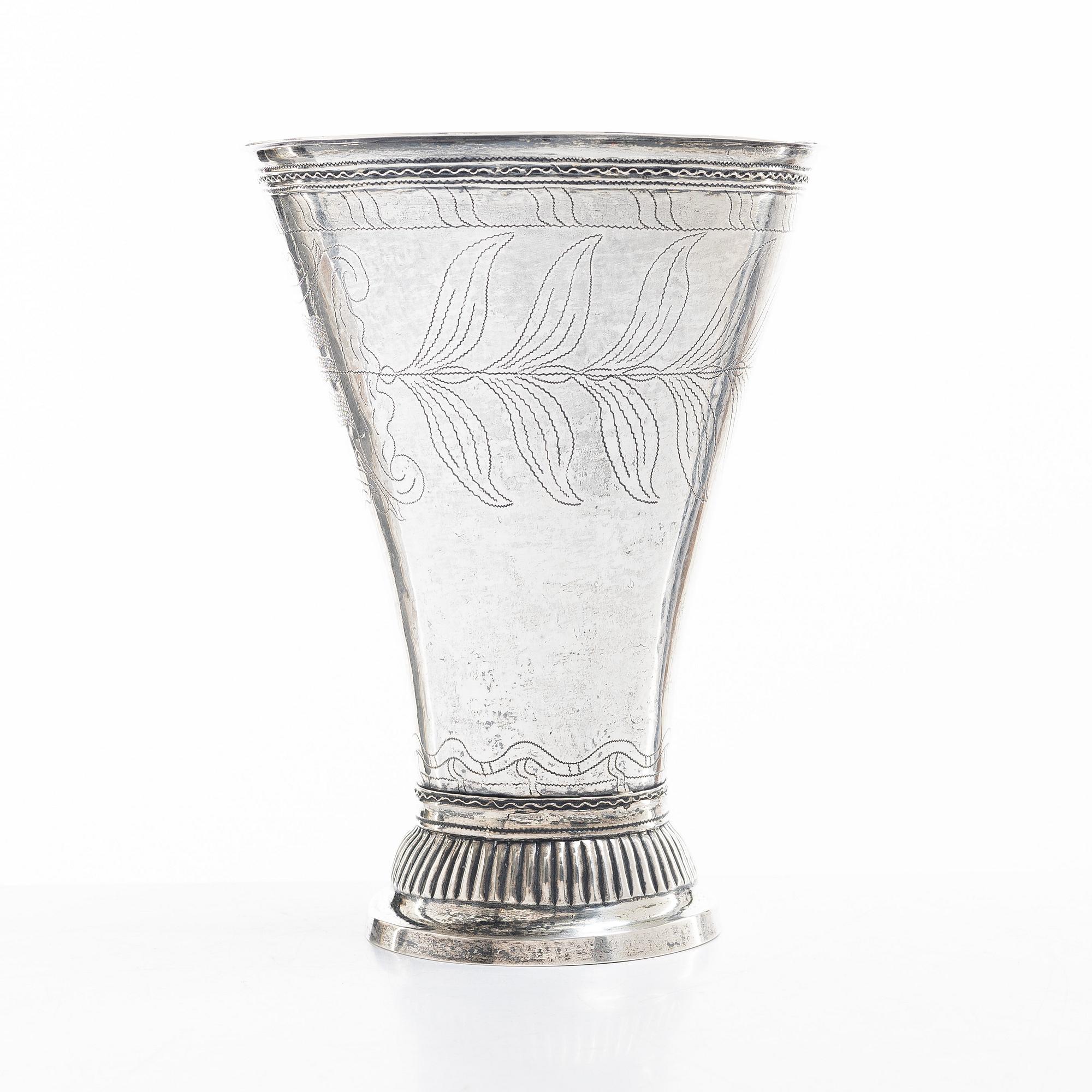 Anders Hjulström, bägare, silver, Köping 1798.