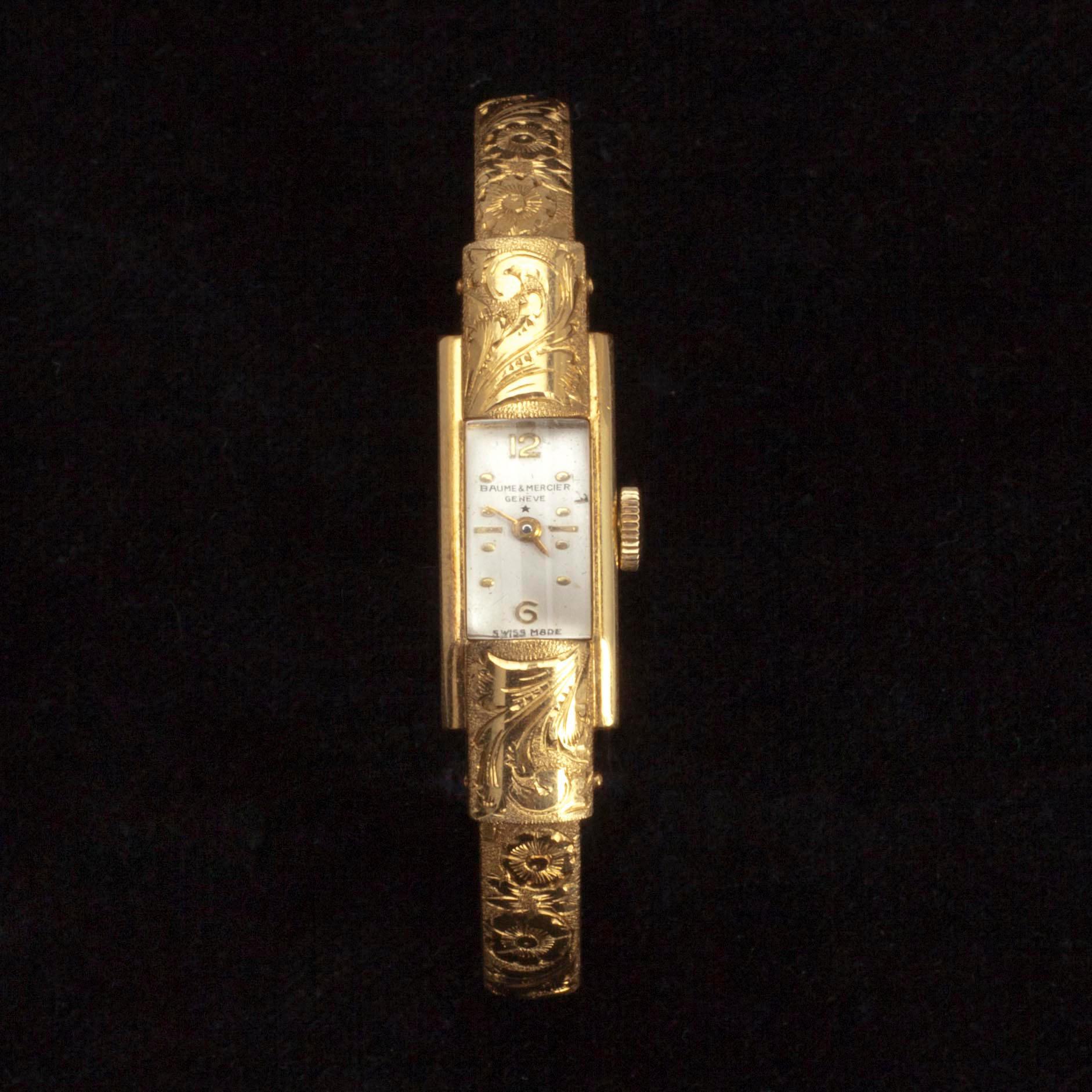 DAMARMBANDSUR, Baume & Mercier 20302, Geneve Schweitz. 1950 t. Tot. vikt 19,3 g.