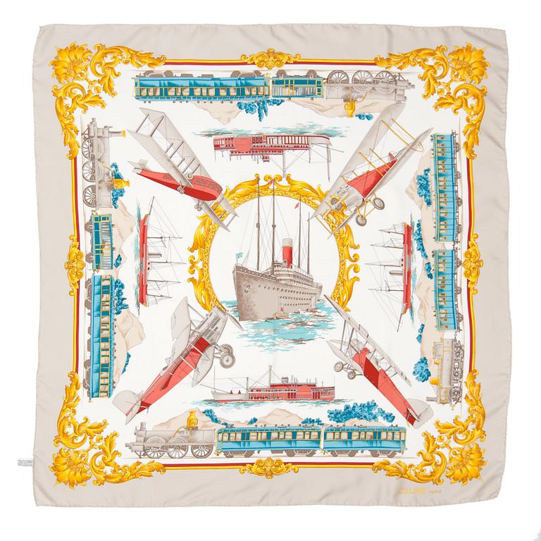 CÈLINE, a silk scarf.
