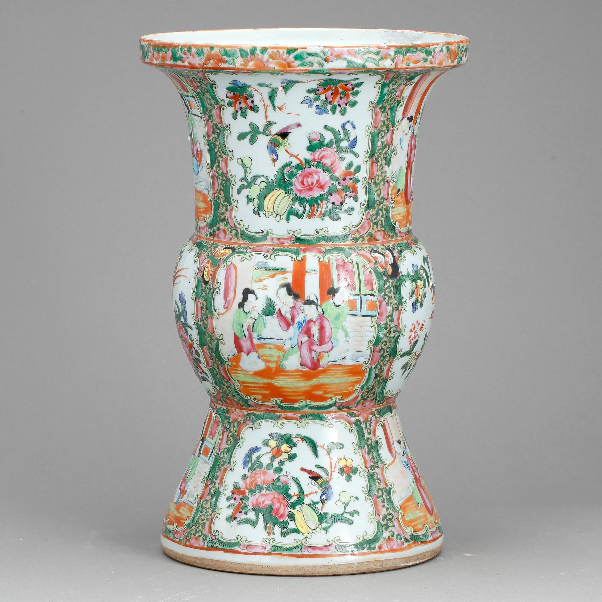 VAS, porslin, Kanton, Kina, 1800-tal.