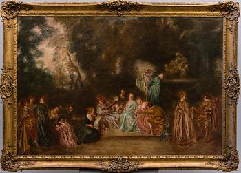 JEAN-ANTOINE WATTEAU, EFTER, MUSIKSTUND I NATUREN.