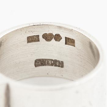 Wiwen Nilsson, ring, silver with step-cut rock crystal, Lund 1974.