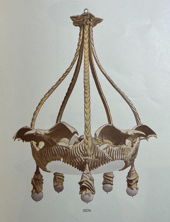 Arvid Böhlmarks Lampfabrik, monumental takkrona, modell "5026", Stockholm, Jugend, 1910-tal.
