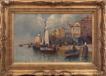 HANS JOHANN WAGNER, olja på duk. Signerad.