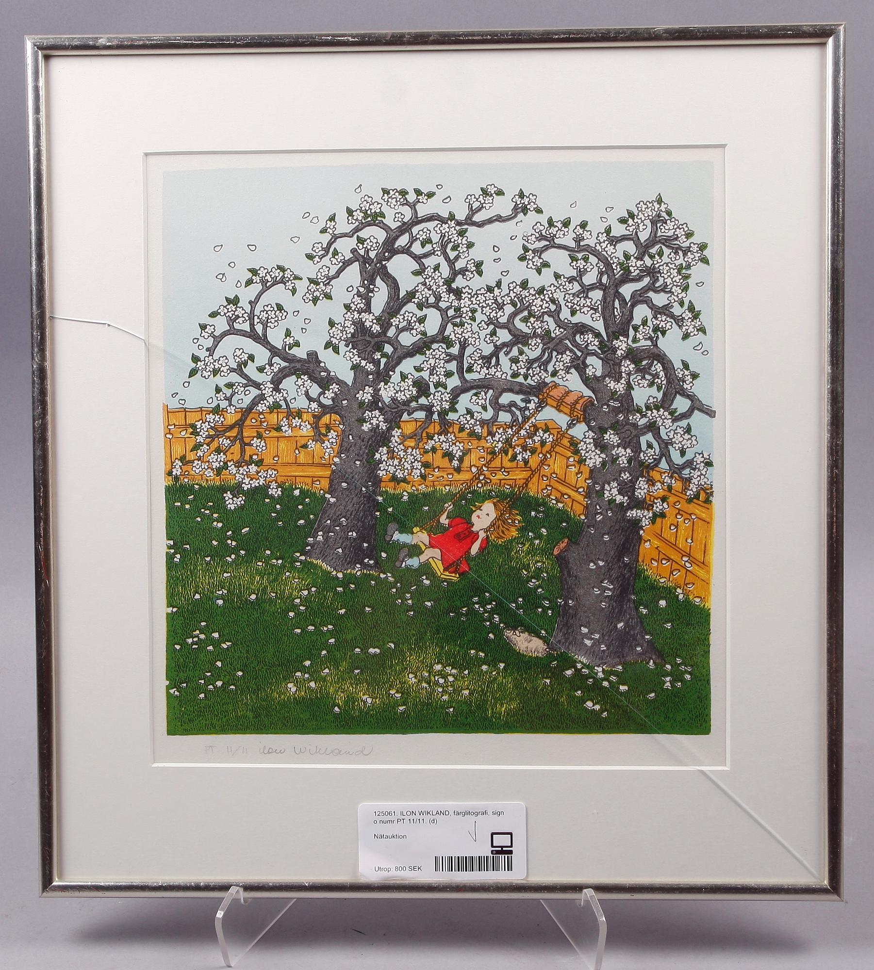 ILON WIKLAND, färglitografi, sign o numr PT 11/11.