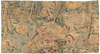 263. A Flemish 'Game park' tapestry, probably Audenarde, c. 331 x 177 cm, mid 16th century.