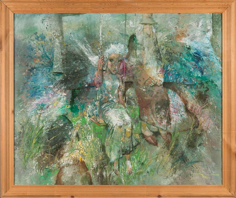 EDGAR VALTER, oil on board.