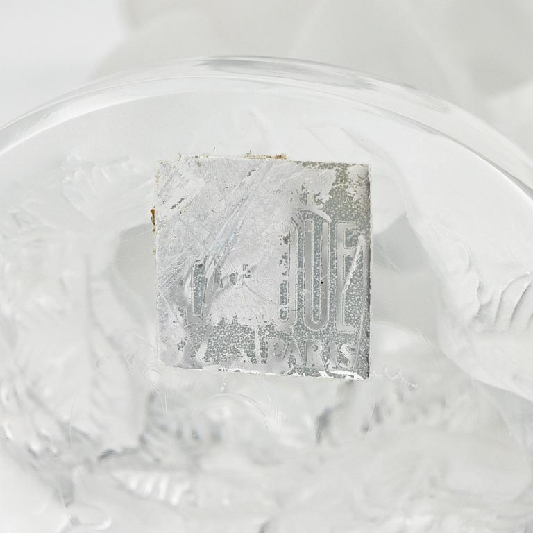 Two glass figurines, Lalique, France.