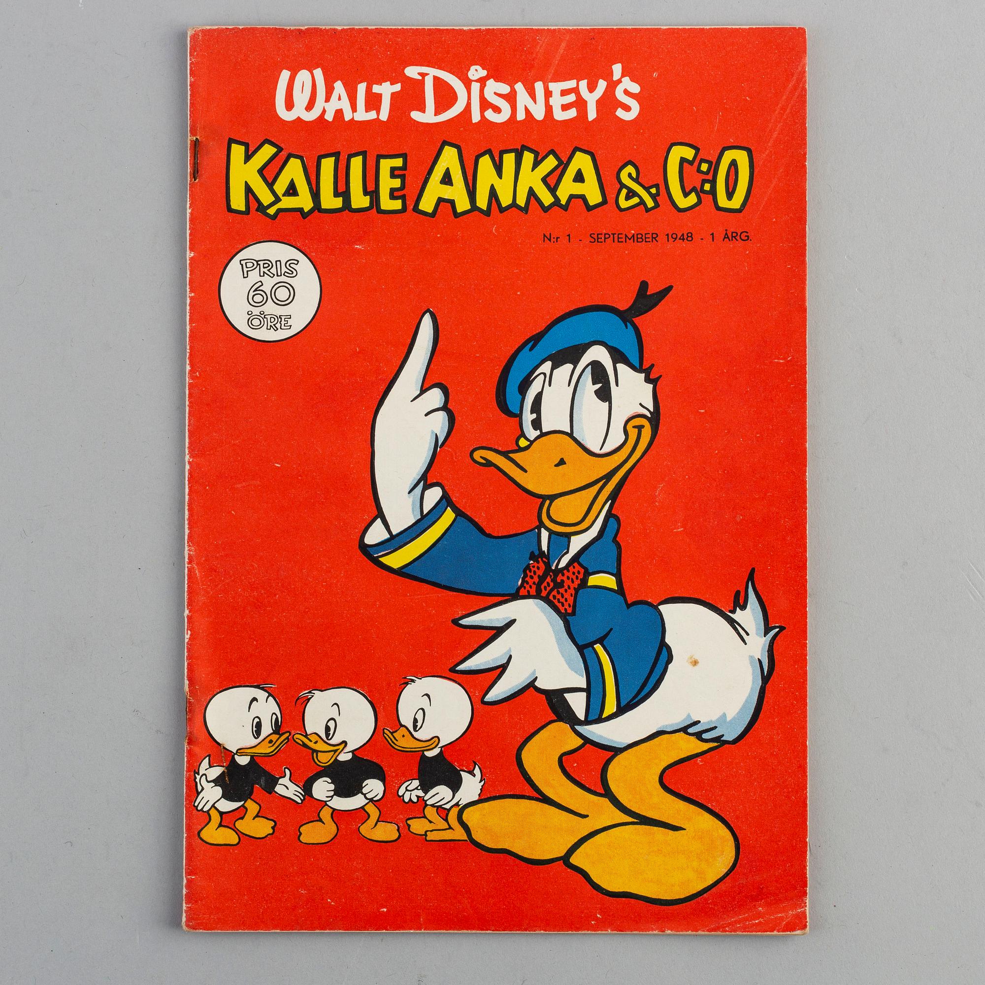 SERIETIDNING, Kalle Anka, nr 1 1948.