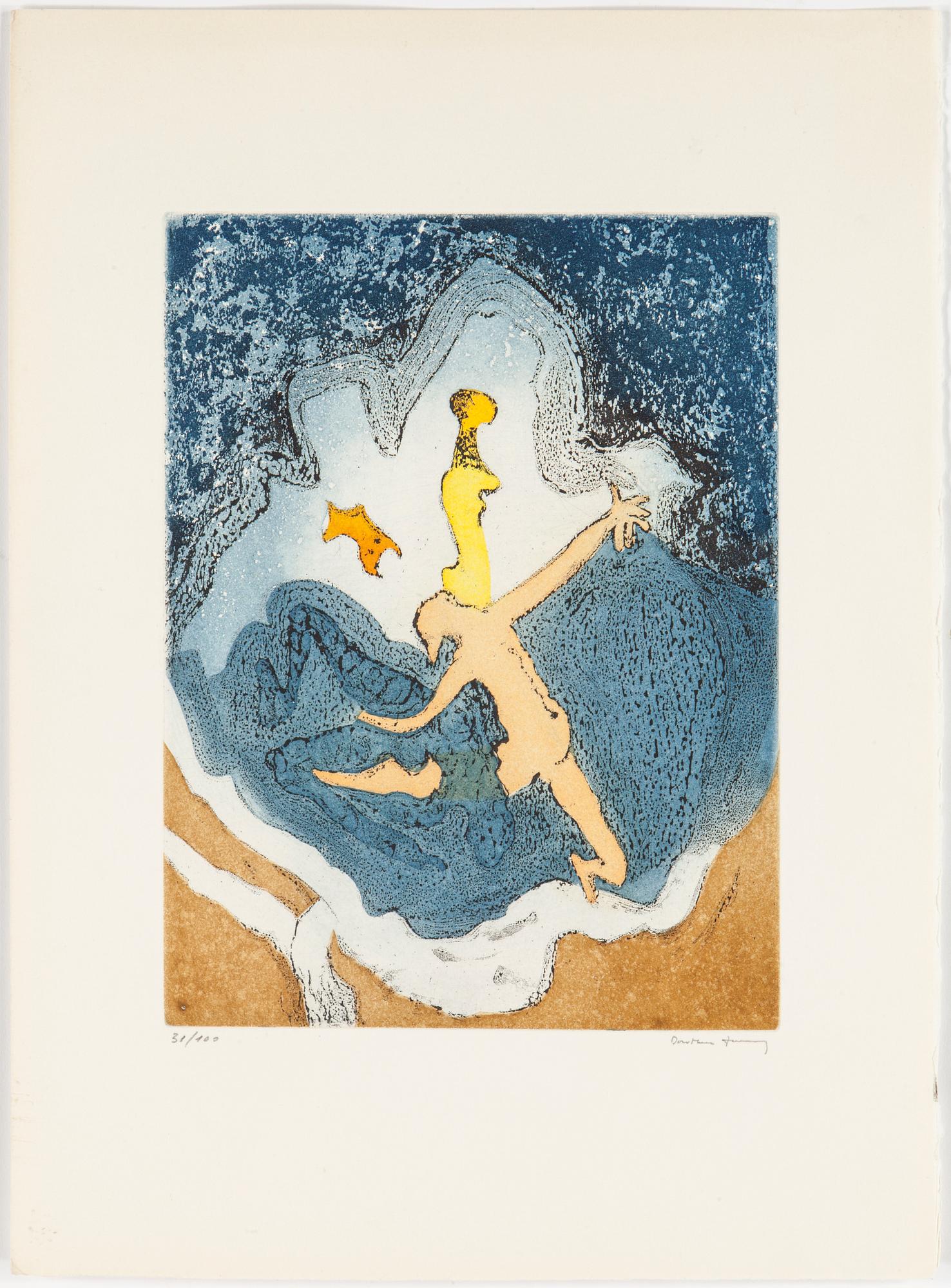 DOROTHEA TANNING, färgetsningar, 4 st, signerade och numrerade 31/100.