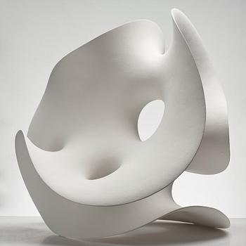 Eva Hild, a white stoneware sculpture, "Loop 649", Sweden 2005.