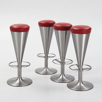 Four "Snaps" bar stools, Johanson Design.