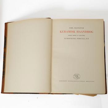 Three books, Emil Hannover, Keramisk Handboog, Copenhagen 1923.