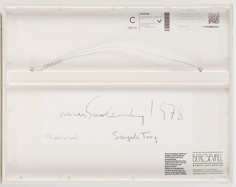 Gunnar Smoliansky, "Sergels torg, 13 February 1978".