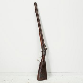 A flintlock rifle from Nusbaum in Stockholm, 18th century.