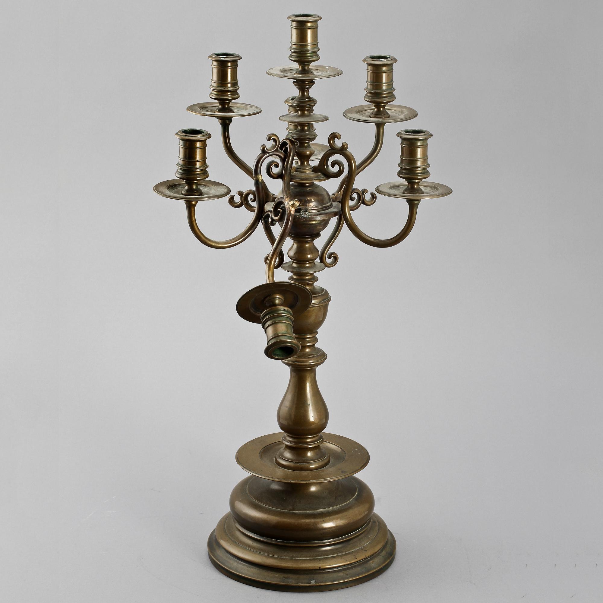 KANDELABER, malm, 1900-tal.