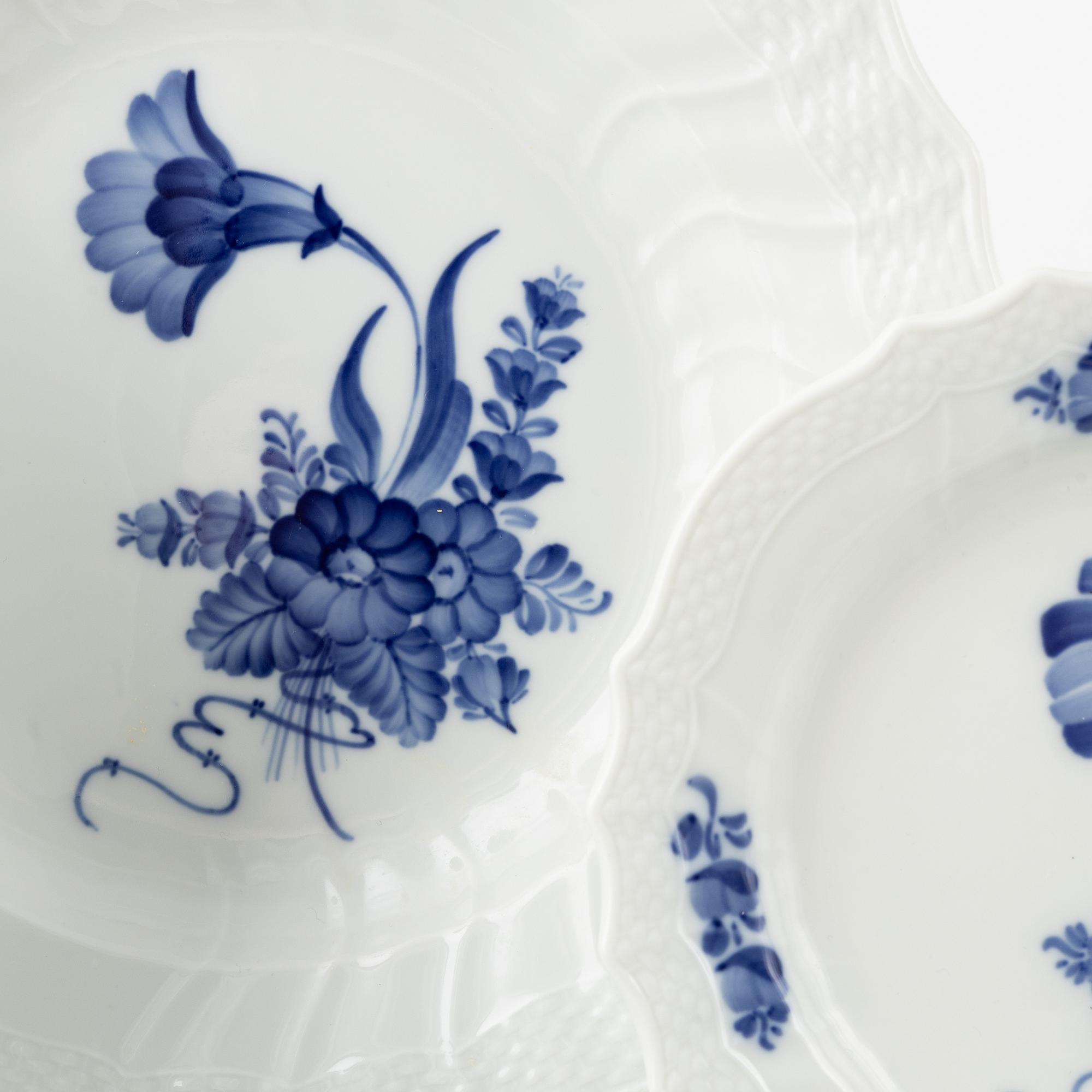Royal Copenhagen, a 56-piece 'Blå blomst' porcelain service, Royal Copenhagen, Denmark.