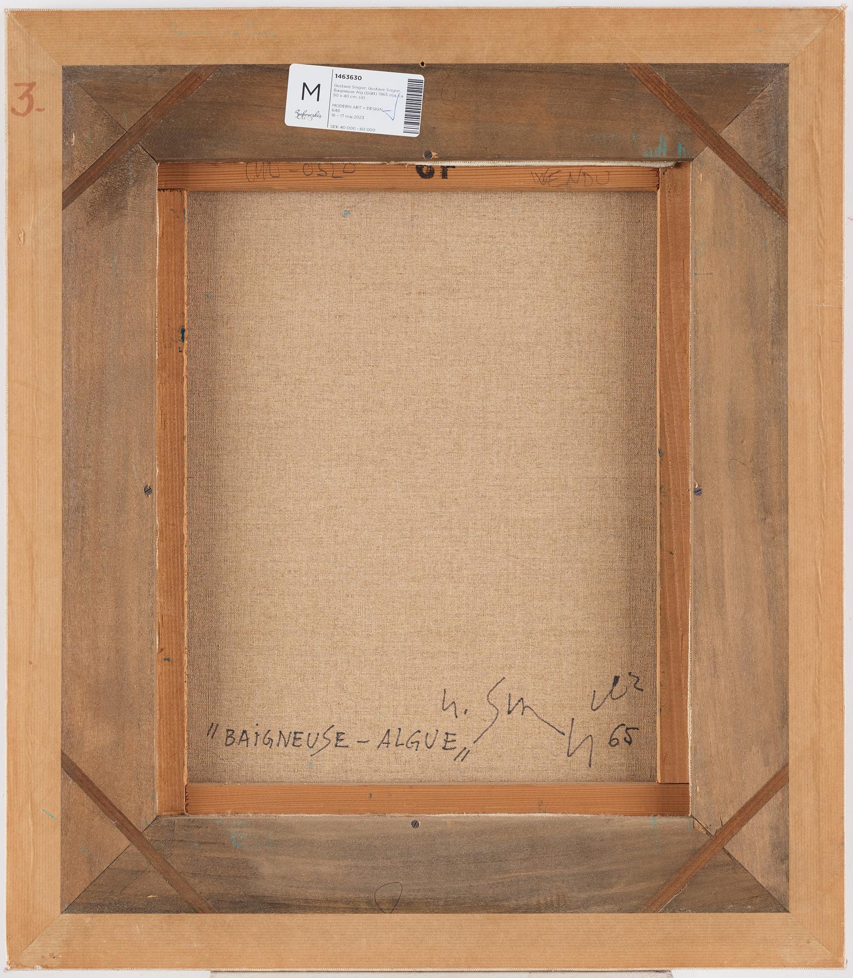 Gustave Singier, "Baigneuse-algue".