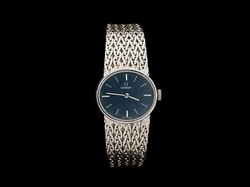 ARMBANDSUR, 18K vitguld. Omega.