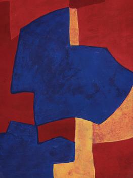 Serge Poliakoff, "Composition jaune, bleue et rouge".