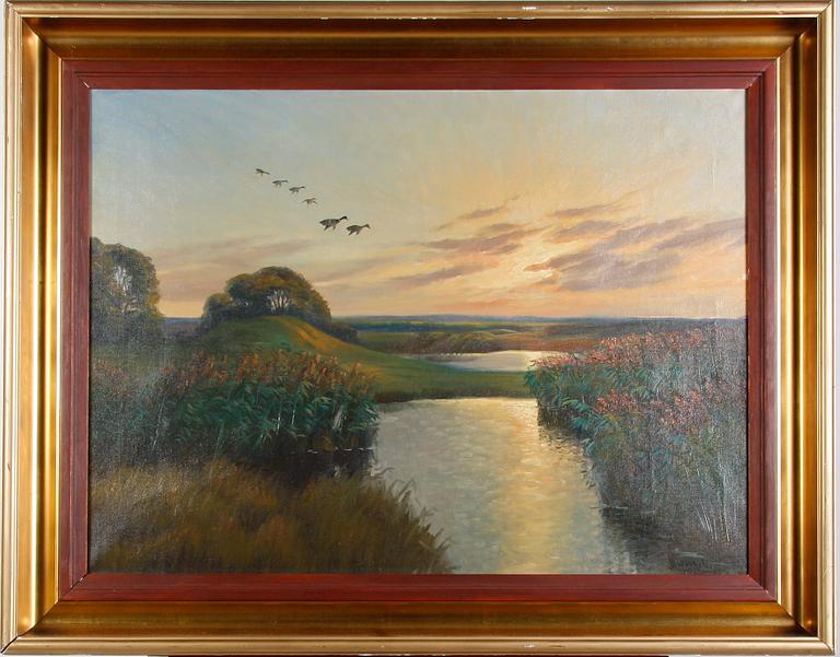 OKÄND KONSTNÄR, olja på duk, sign, 1900-tal.