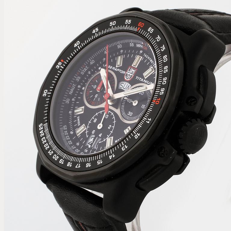 LUMINOX, F-22 Raptor Titanum, wristwatch, chronograph, 44,5 mm.