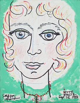 JETTE STOLTZ, oljor på pannå mm, 5 st, 3 sign.