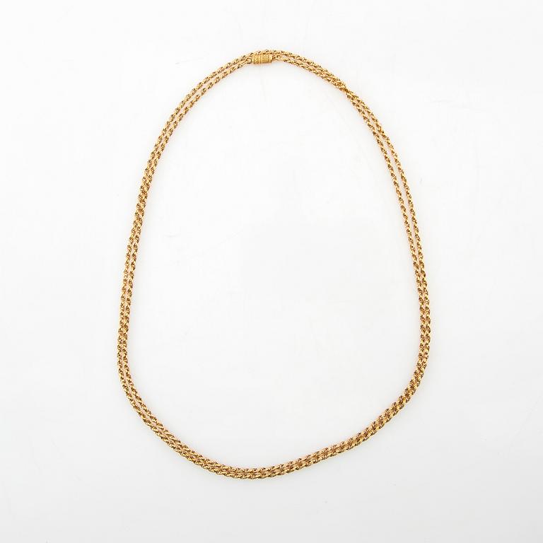 Halsband Cordell-länk 18K guld, sannolikt Åbo Finland 1882-1905.