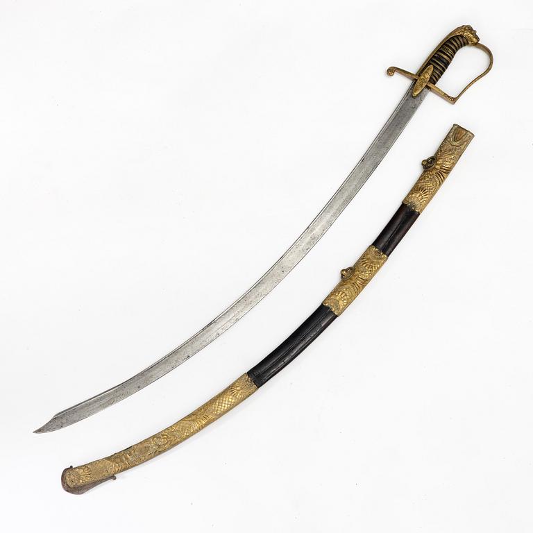 Saber, Swedish, for officer, early 19th century.