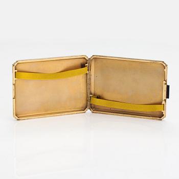 A art deco cogarette case made of 14K gold. Riemer, Czechoslovakia 1920s-30s.