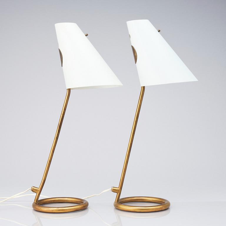 Hans-Agne Jakobsson, a pair of table lamps, model "B 90", Hans-Agne Jakobsson AB, Åhus/Markaryd, 1950s.