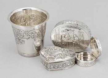 PARTI SILVER, 4 delar. Bl a Lisa Andersson, Fellingsbro 1965. Tot ca 145 gram.