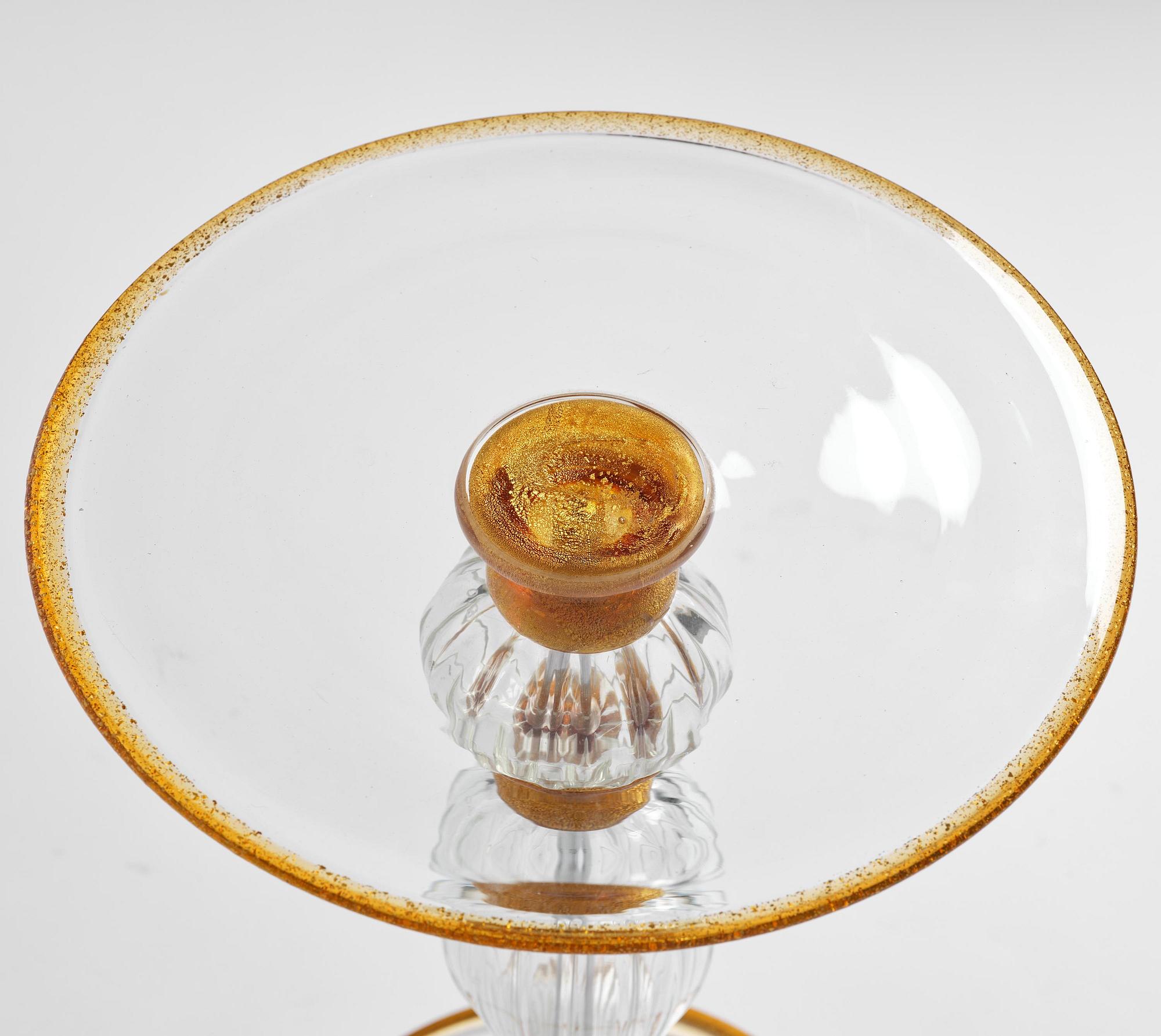 A glass side table, glass, Murano, Italy, 1995.