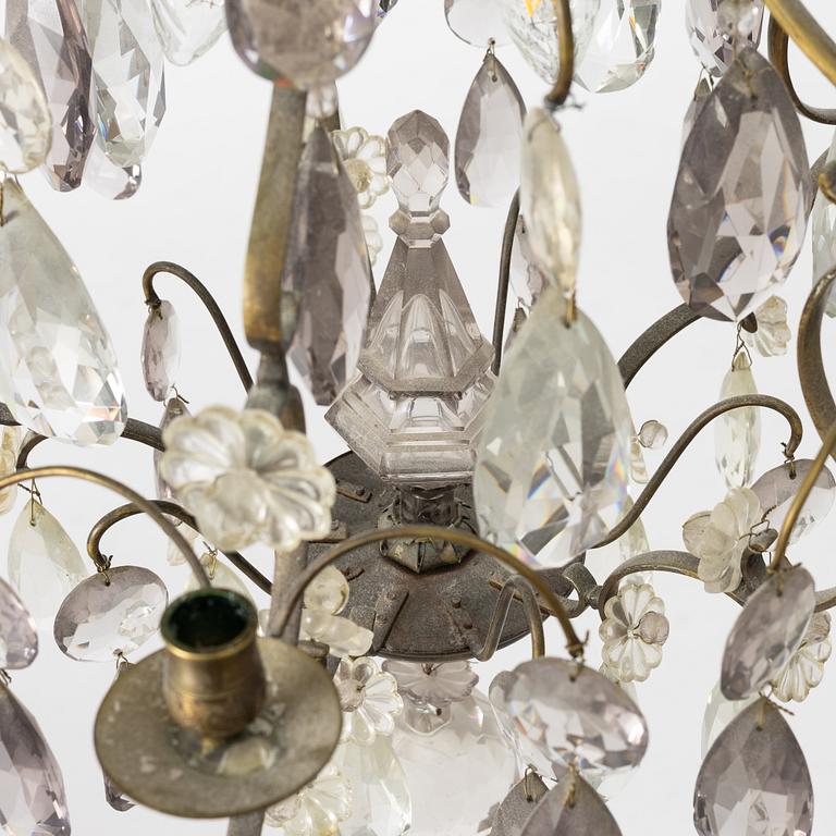 A Rococo style chandelier, early 20th Century.
