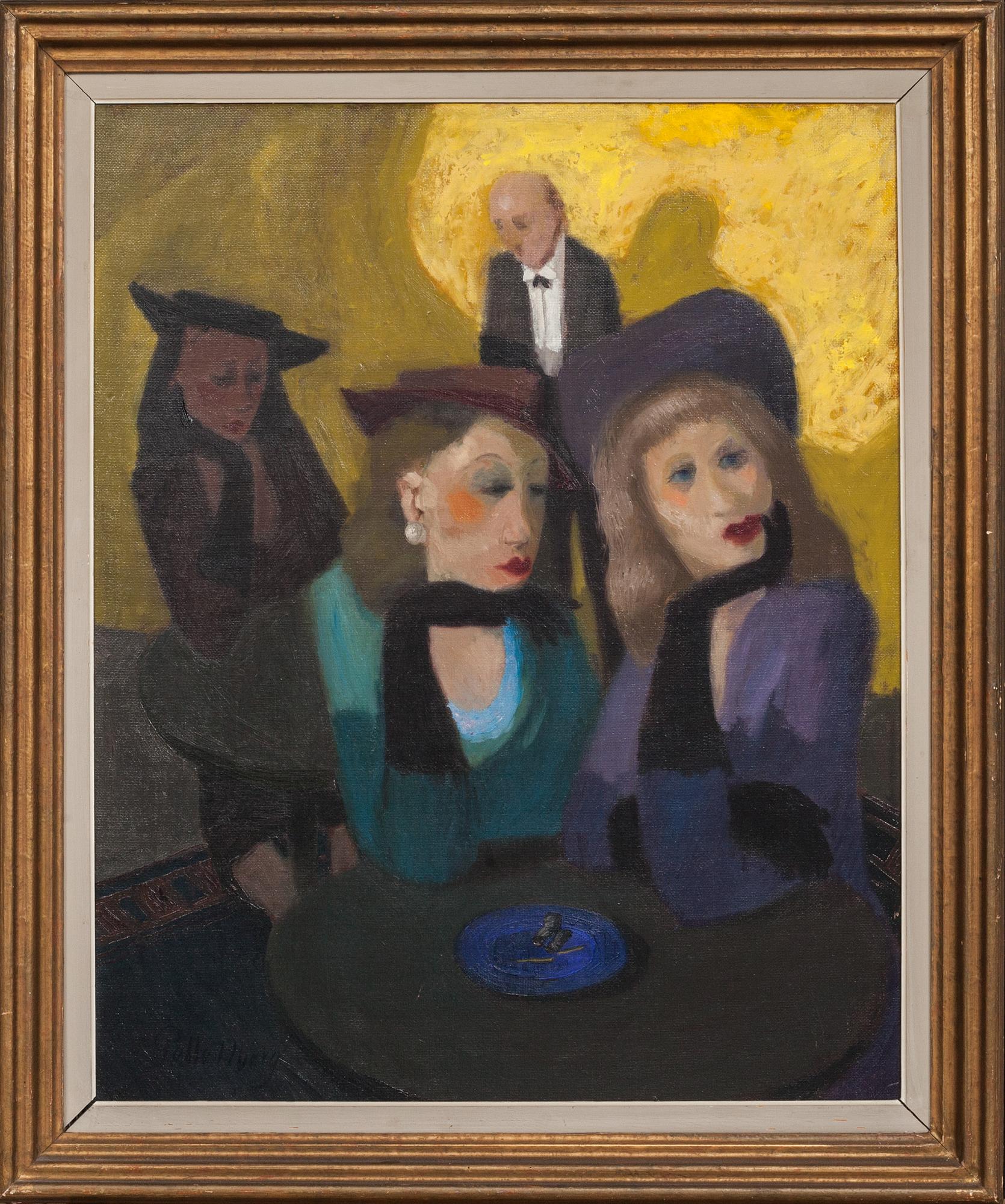 PELLE ÅBERG, olja på pannå, sign.