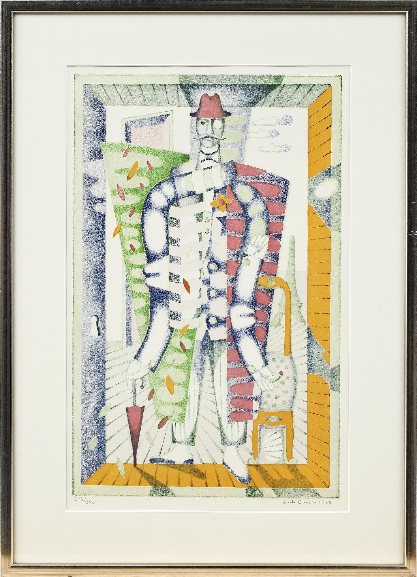 ERIK OLSON, färglitografi, sign, dat 1978 samt nr 204/260.
