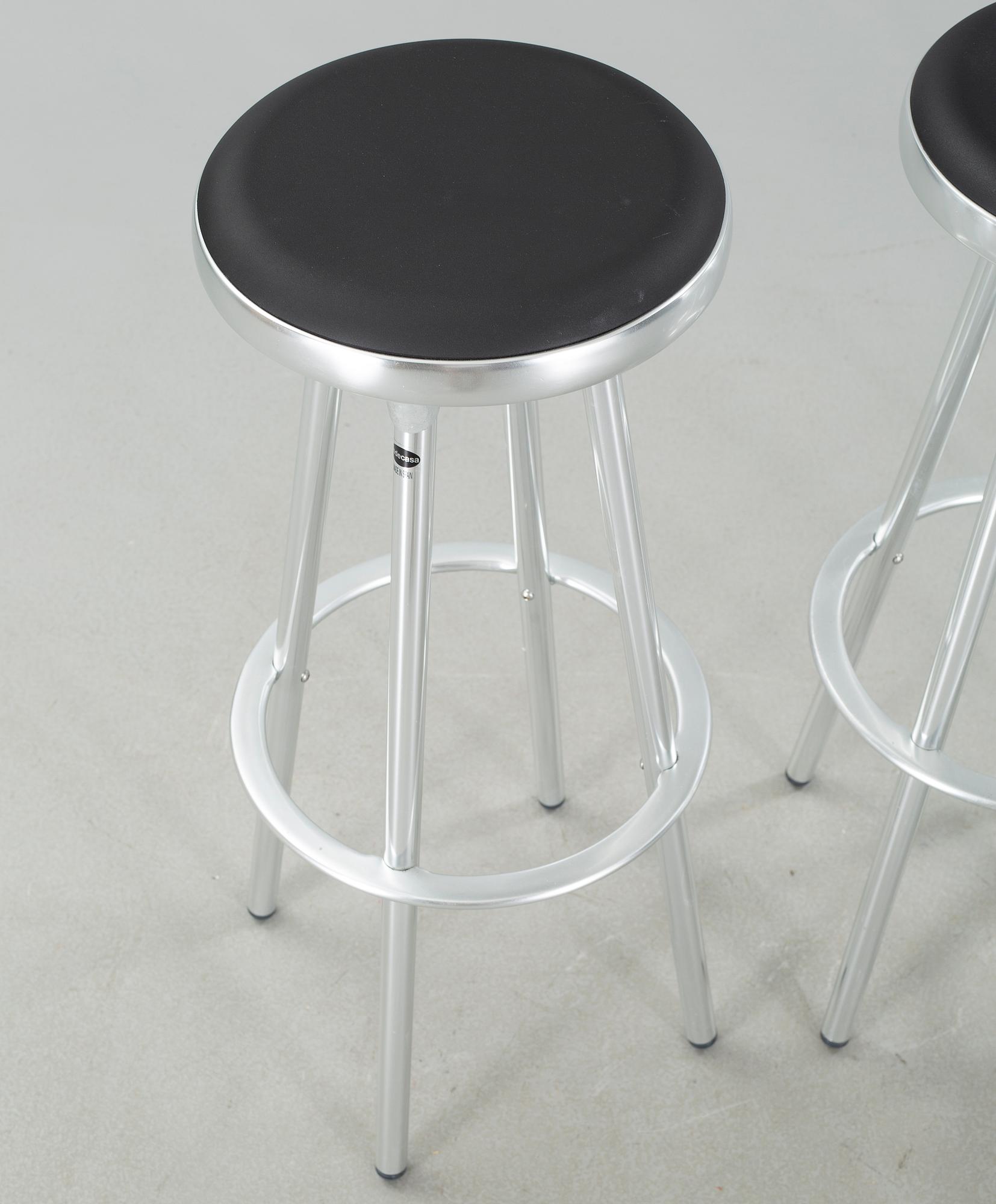 Four "T094/80" bar stools, by Indecasa, around year 2000.