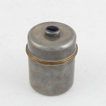 Estrid Ericson, a pewter lidded jar, Firma Svenskt Tenn, model "A 1485", Stockholm 1959.