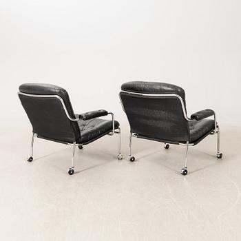 Pethrus Lindlöf, armchairs, a pair, "Eva", AB Lindlöfs Möbler, Lammhult, 1970s.