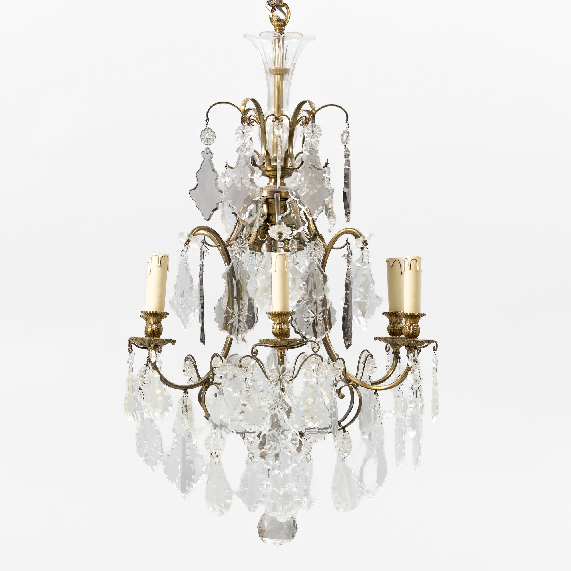 Chandelier, Rococo style, first half of the 20th century.
