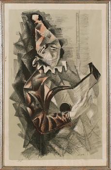 JULES SCHYL, färglitografi, signerad.
