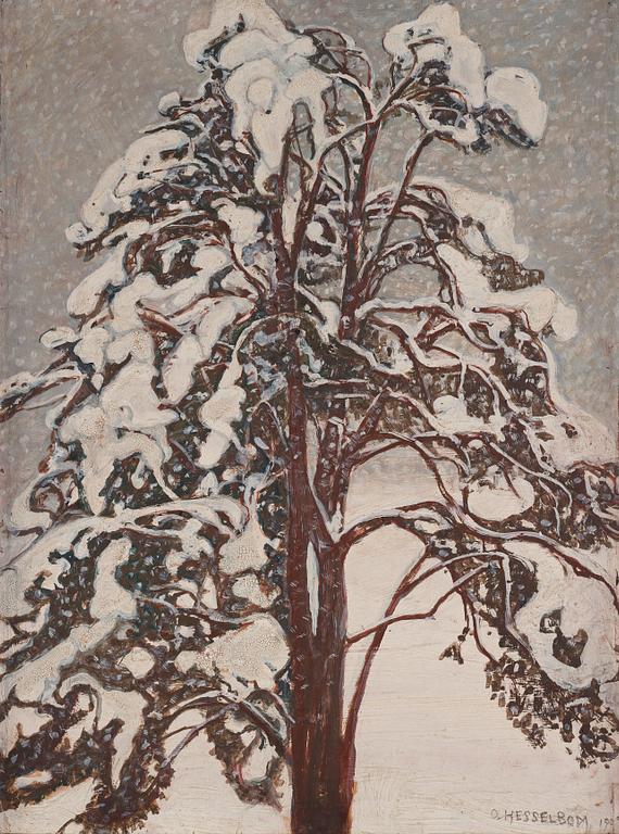 Otto Hesselbom, "Snötyngd tall".