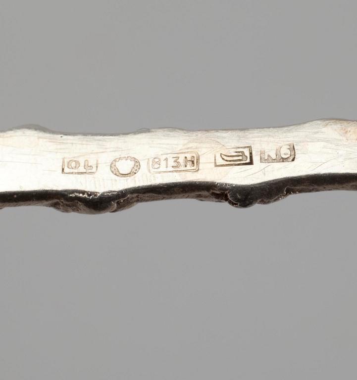 SILVERFÖREMÅL, 12 st, 813H, finska stämplar samt finska importstämplar. 1930-1977. Vikt 831 g.