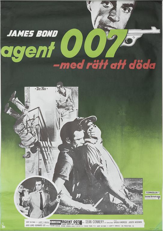 Movie Posters, 6 pcs, James Bond, offset.