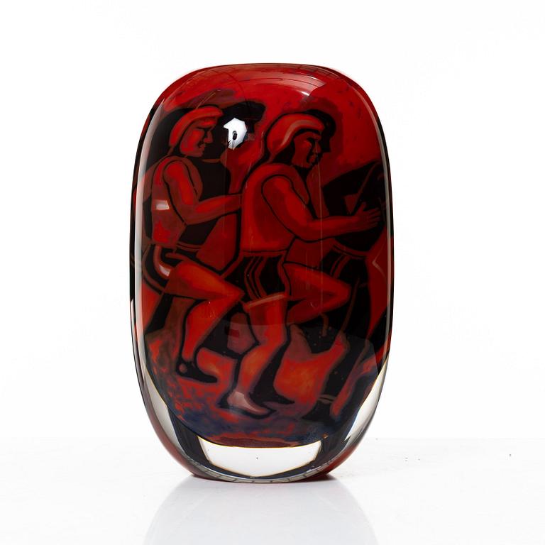 Mats Jonasson, a unique glass vase, Målerås 2008.