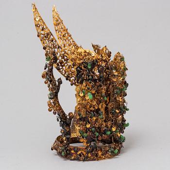 An early 20th century Silla style (Korea) crown.